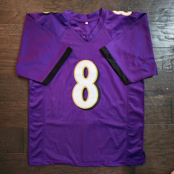 Lamar Jackson #8 purple jersey.  Tackle twill. Size M - Picture 4 of 6